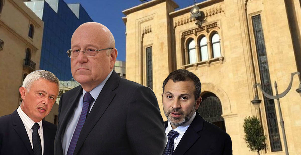 باسيل، ميقاتي، فرنجية