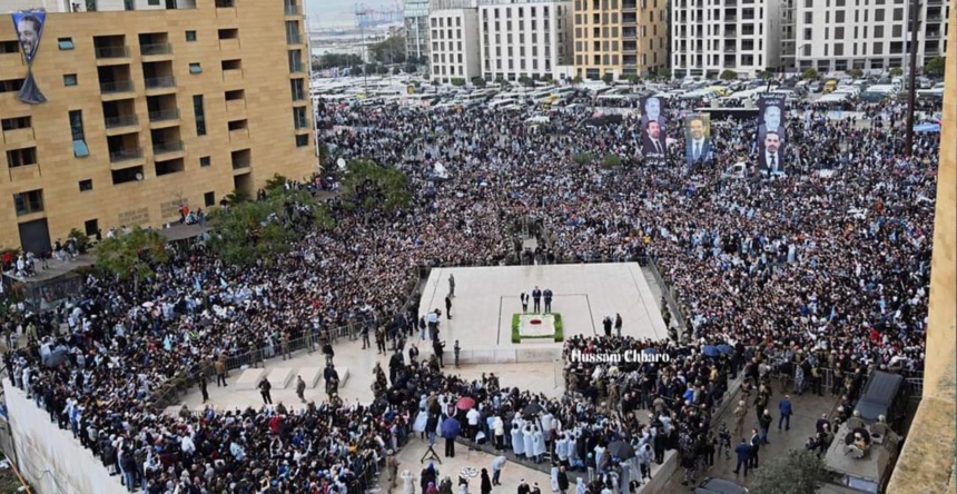 الحشود في ذكرى 14 شباط 2024